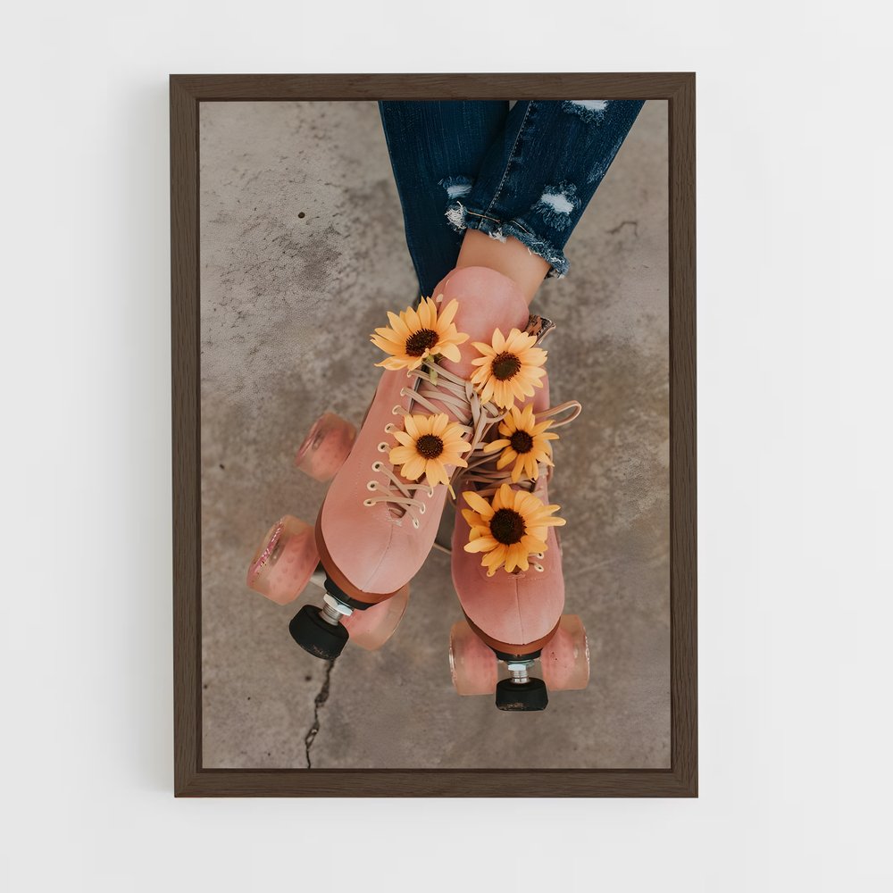 Poster Patinage en Fleurs – affiche Roller (vue 5)